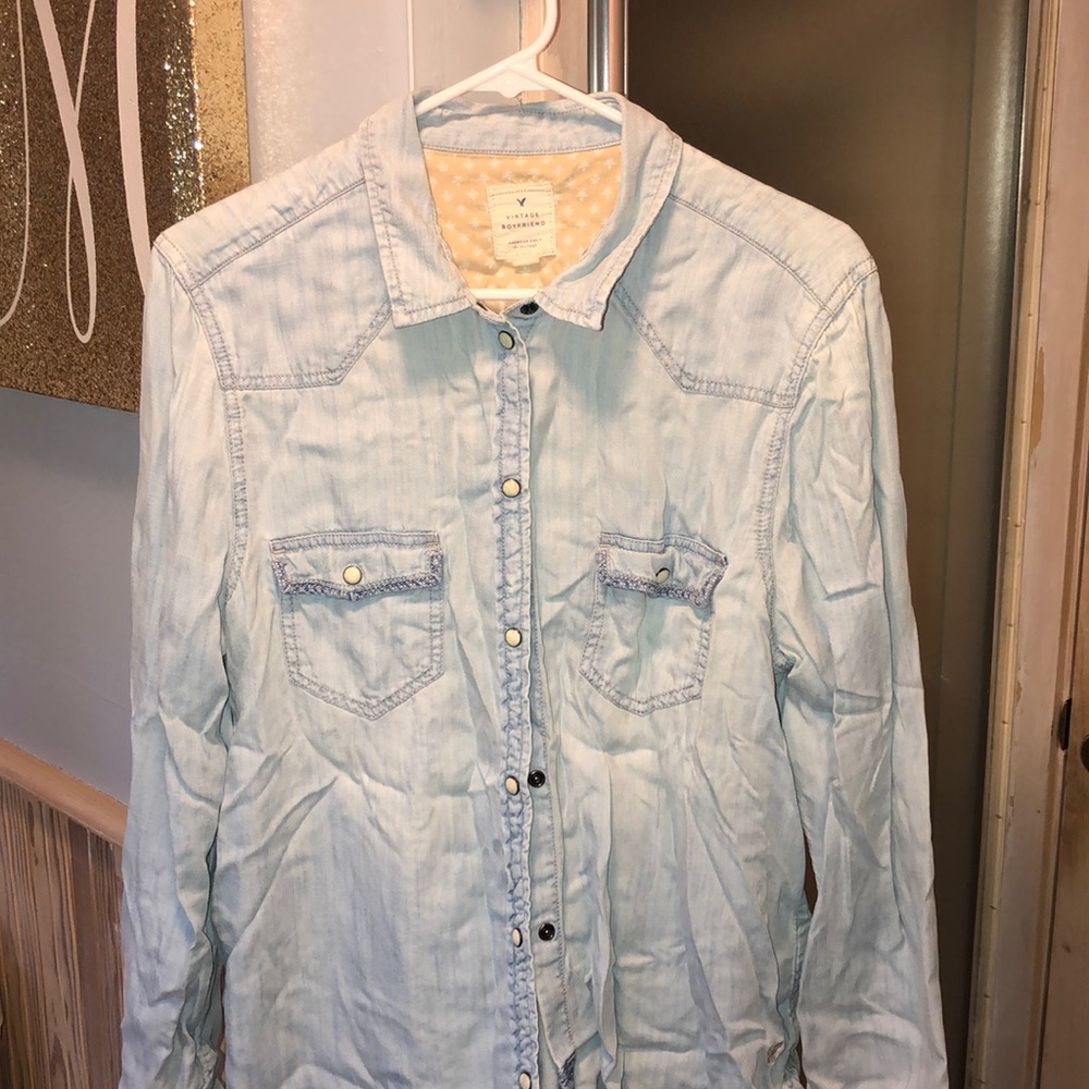 💛 VINTAGE BOYFRIEND JEAN SHIRT